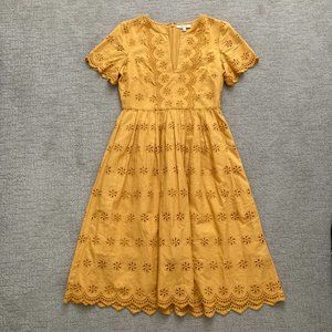 Madewell Scalloped Eyelet Midi Dress